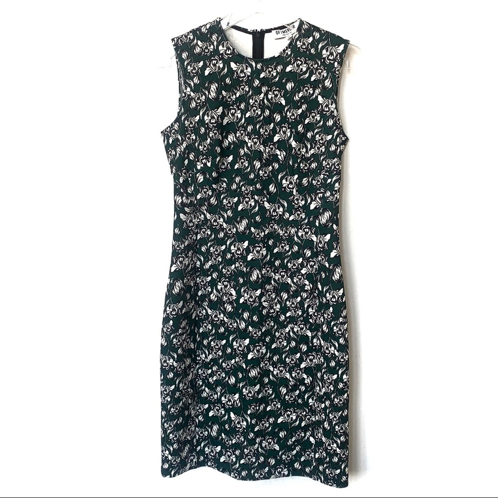 OF MERCER Green Floral York Dress | Sleeveless Work/Day Dress | Size 0